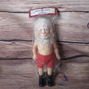 Fibre Craft Music Box Santa 14" Crafting Doll #3197 - Vintage
